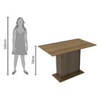 Sala De Jantar Talita Mesa Com 4 Cadeiras Rústico/ Crema/ Hib