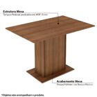 Sala De Jantar Talita Mesa Com 4 Cadeiras Rústico/ Crema/ Hib