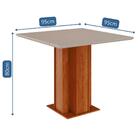 Sala De Jantar Tampo Mdf/vidro 95cm X95cm 4 Cadeiras Sophia/m