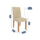 Sala De Jantar Tampo Mdf/vidro 95cm X95cm 4 Cadeiras Sophia/m