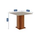 Sala De Jantar Tampo Mdf/vidro 95cm X95cm 4 Cadeiras Sophia/m