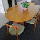 Sala De Jantar Tampo Oval 6 Cadeiras Hórus Requinte Salas