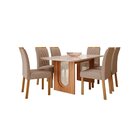 Sala De Jantar Valentina 180cm Com 6 Cadeiras Juliana Wood Ci