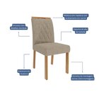 Sala De Jantar Valentina 180cm Com 6 Cadeiras Juliana Wood Ci