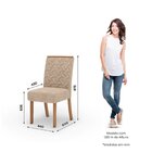 Sala Jantar Lara Mesa 180 Cm Canto Arredondado Com Vidro 6 Ca