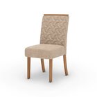 Sala Jantar Lara Mesa 180 Cm Canto Arredondado Com Vidro 6 Ca