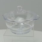 Saladeira 14x22x22cm 1,5l Vidro Transparente Com Tampa