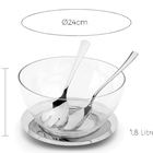 Saladeira Com Talheres E Prato 4 Peças 1,8 Litros Forma