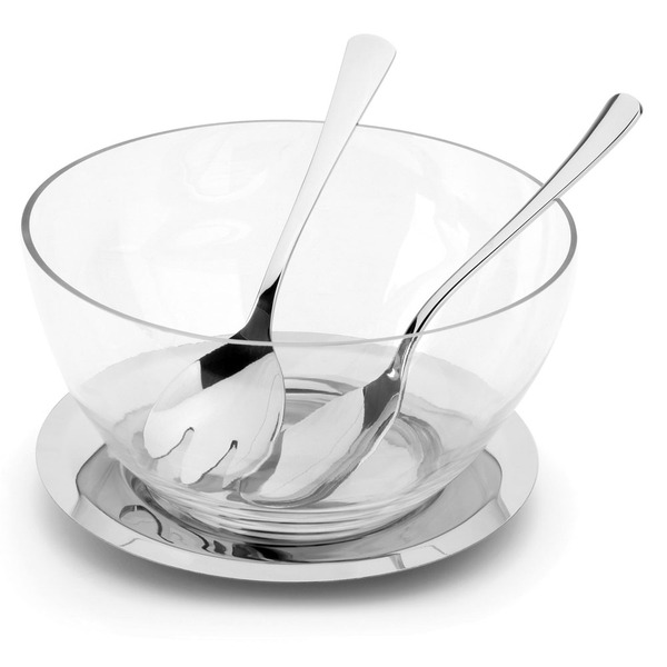 Saladeira Com Talheres E Prato 4 Peças 1,8 Litros Forma