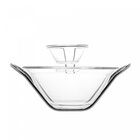 Saladeira De Inox Com Talheres E Molheira Nápoles 29cm