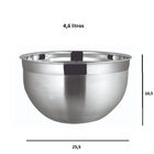 Saladeira Inox 4 6 Litros Pegador Tesoura Modelo Americano