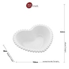 Saladeira Porcelana Coração Beads Branco -  Bon Gourmet