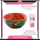 Saladeira Tigela Cerâmica 1745ml Selva Pássaro