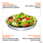 Saladeira Tigela Grande Multiuso Em Aço Inox 27cm - Wp Connect
