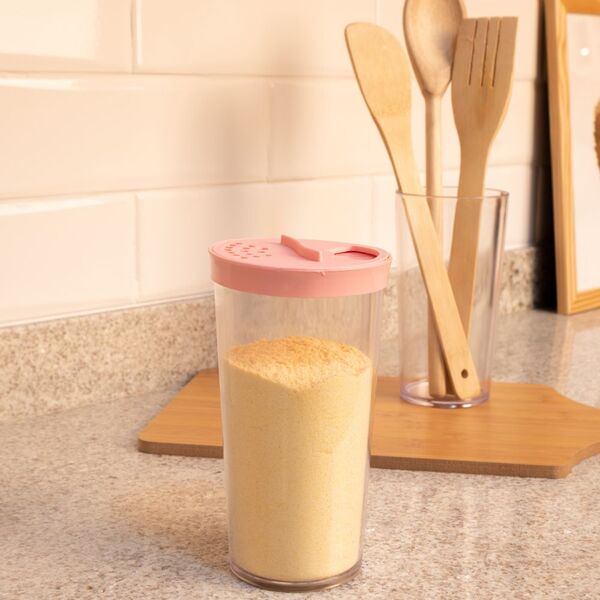 Saleiro  Porta Temperos Ou Farinheiro Grande Com Tampa Uz304