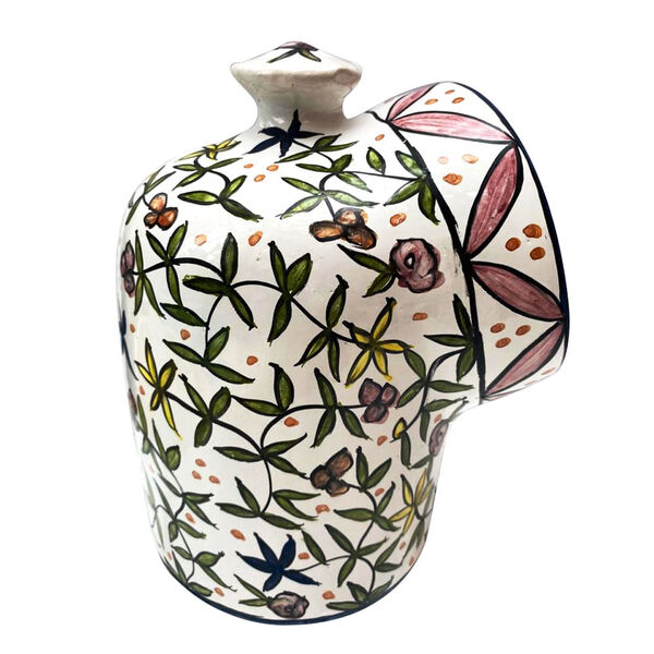 Saleiro Boca M  Tema Acoriano Ceramica Pintada A Mao Gourmet