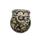 Saleiro Boca M Acoriano Ceramica Pintada - Fundo Amarelado