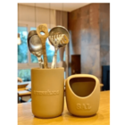 Saleiro De Cerâmica 650g Ceraflame Gourmet Ocre