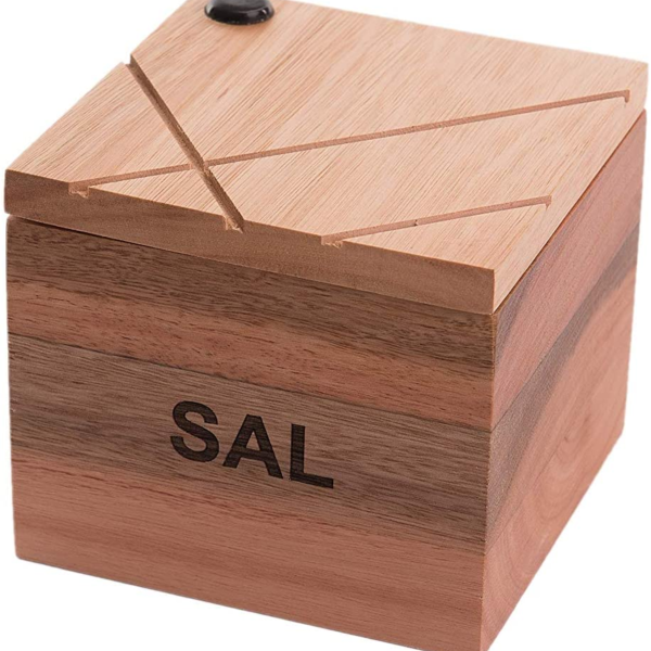 Saleiro De Madeira Quadrado Essence Domama Envio Imediato