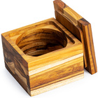 Saleiro De Madeira Teca Nobre Saleiro Quadrado Linha Gourmet