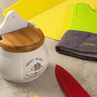 Saleiro De Parede Porcelana Com Tampa De Madeira Lyor 8059