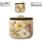 Saleiro De Parede Reto Com Tampa Madeira Pequeno 420 Grs Sal