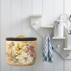 Saleiro De Parede Reto Com Tampa Madeira Pequeno 420 Grs Sal