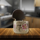 Saleiro De Parede Reto Com Tampa Madeira Pequeno 420 Grs Sal