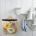 Saleiro De Parede Reto Porcelana Tampa Madeira 700 Grs Sal Pi