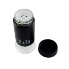 Saleiro E Pimenteiro De Inox Com Fundo De Vidro Kit 2 Em 1 Lu