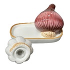 Saleiro E Pimenteiro Diferente Em Cerâmica Modelo Alho E Cebo