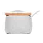 Saleiro Em Porcelana De Mesa Lyor Tampa De Bambu Ii