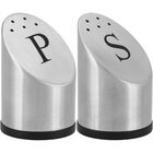 Saleiro/pimenteiro 7x4x4cm Inox Prata 2pç