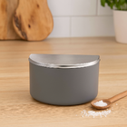 Saleiro Plástico De Bancada 1kg Com Tampa De Aço Inox Forma