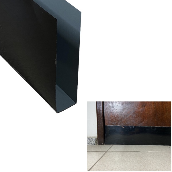 Salva Porta U 18cm X 3,5cm X 62cm Preto