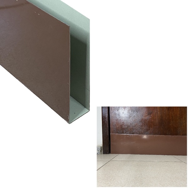 Salva Porta U 18cm X 3,5cm X 81cm Marrom