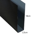 Salva Porta U 18cm X 3,5cm X 90cm Preto