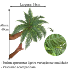 Samambaia Planta Artificial Realista 1 Unidade Para Completar