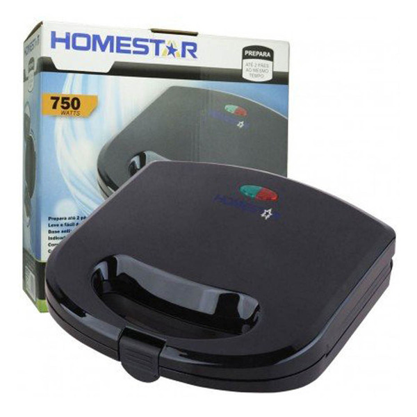 Sanduicheira Com Grill Homestar Sm 8810 750w Preta 220v