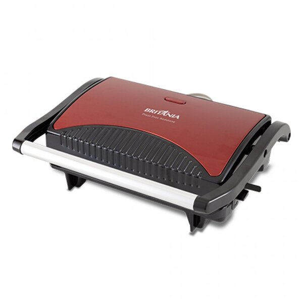 Sanduicheira E Grill Britânia Press Inox Redstone Bgr10vi