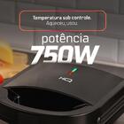 Sanduicheira E Grill Hq 750w Antiaderente Preto Hq-sg004