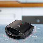 Sanduicheira E Grill Hq 750w Antiaderente Preto Hq-sg004