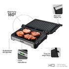 Sanduicheira E Mini Grill Hq 180º 1000w Antiaderente Inox Hq-