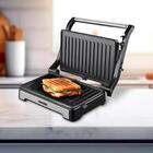 Sanduicheira E Mini Grill Hq 180º 1000w Antiaderente Inox Hq-