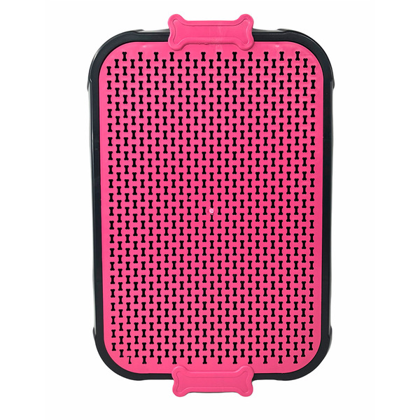 Sanitário Canino Xixi Caes Bandeja Lavável Lisa Grande  Rosa