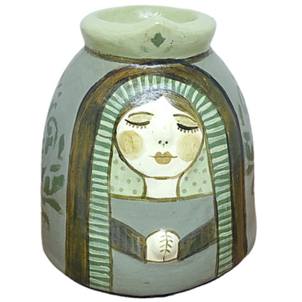 Santa Baixa Cerâmica Delly Figueiredo 16cm - Mod. 1