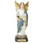 Santo Imagem Anjo Gabriel Resina Homem Forte De Deus 16cm