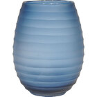 Sanvalero Vaso Decorativo Enfeite 22x17x17cm Vidro Azul
