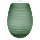 Sanvalero Vaso Decorativo Enfeite 22x17x17cm Vidro Verde