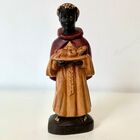 São Benedito Com Manto Vermelho 20cm